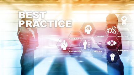 Best practice on virtual screen. Business, Technology, Internet and network concept