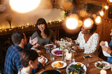 Dinner with friends.