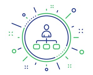 Management line icon. Business strategy sign. Development symbol. Quality design elements. Technology management button. Editable stroke. Vector