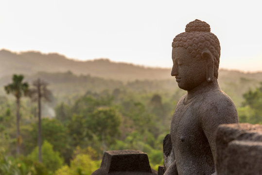 Borobudur temple in Java, Indonesia
