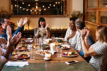 Dinner with friends.
