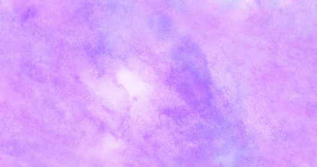 Light purple abstract watercolor illustration for aquarelle card design, vintage template. Smeared gentle violet gradient water color stained paper texture background