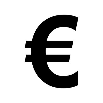 Euro sign icon flat vector illustration design