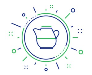 Milk jug for coffee icon. Fresh drink sign. Beverage symbol. Quality design elements. Technology milk jug button. Editable stroke. Vector