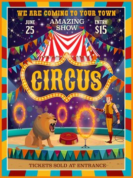 Circus show, amusement carnival performance
