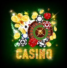 Casino poker jackpot golden coins splash win