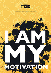 Fitness Gym Motivation Quote. Grunge Poster Concept.