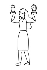 Businesswoman avatar cartoon design vector illustration