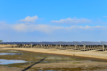Fototapeta premium Solar panels green energy