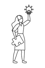 Businesswoman avatar cartoon design vector illustration