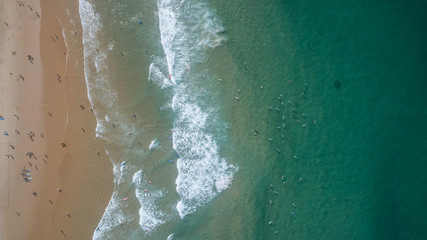 guincho beach aerial drone lisbon portugal