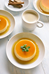 Caramel custard pudding