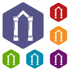 Archway element icon. Simple illustration of archway element vector icon for web