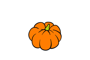 Simple drawing of a pumpkin, vector illustration