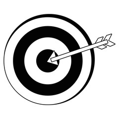 Isolated target with arrow design vector illustration