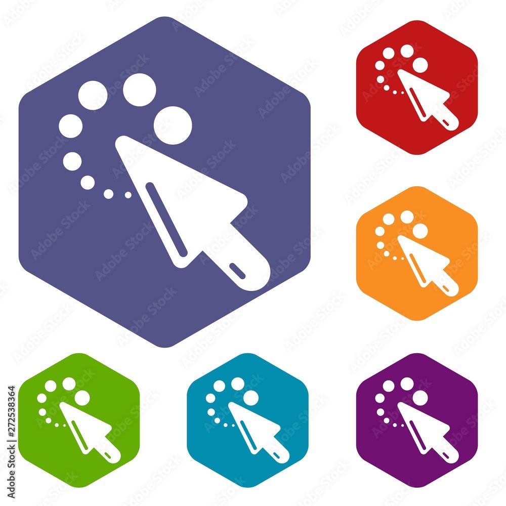 Poster cursor loading icon. simple illustration of cursor loading vector icon for web