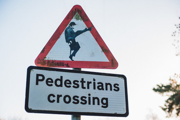 Ministry of Silly Walks Road Sign