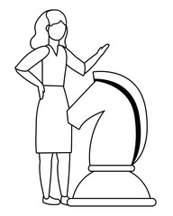 Businesswoman avatar cartoon design vector illustration