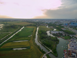 Venezia, panorama della laguna, barena incontaminata