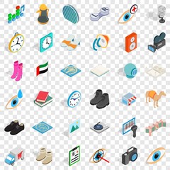 Fototapeta na wymiar Truck icons set. Isometric style of 36 truck vector icons for web for any design