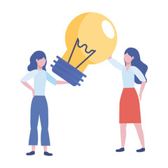 Businesswomen avatar cartoon design vector illustration