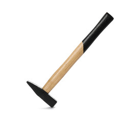 New hammer on white background. Professional construction tool