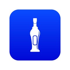 Alcohol bottle icon digital blue for any design isolated on white vector illustration