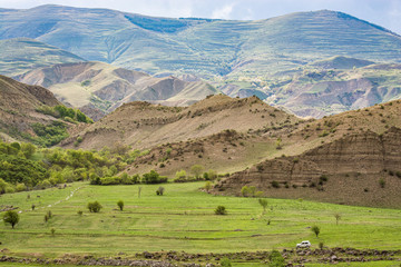 Fototapeta na wymiar Landscape mountain view in Adigeni, Georgia