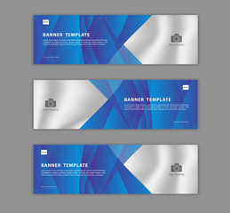 Blue banner design template vector illustration, Geometric, polygon background, texture, advertisement layout, web page, header for website. Graphic for billboard. gift voucher, card. 