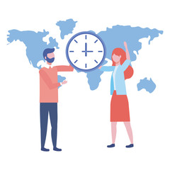 Businessman and businesswoman design vector illustration