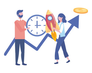 Businessman and businesswoman design vector illustration