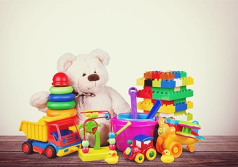 Children's designer and Teddy bear in the children's room
