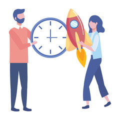 Businessman and businesswoman design vector illustration