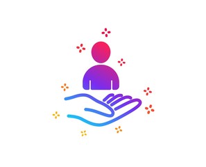 Recruitment icon. Business management sign. Employee or human resources symbol. Dynamic shapes. Gradient design recruitment icon. Classic style. Vector