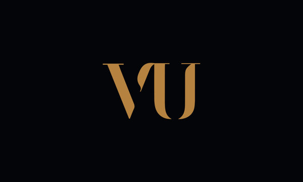 VU logo design template vector illustration