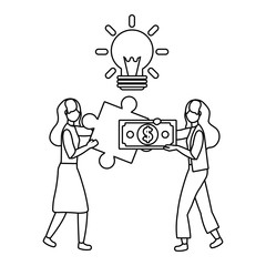 Businesswomen avatar cartoon design vector illustration