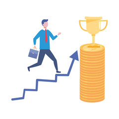 Businessman avatar cartoon design vector illustration