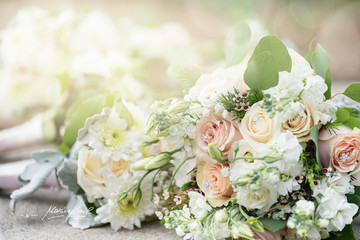 Closeup floral wedding bouquet 