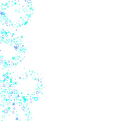 Blue, cyan, turquoise glitter stars confetti