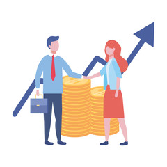 Businessman and businesswoman design vector illustration