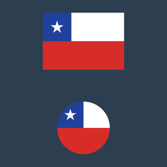 vector illustration of Chile flag