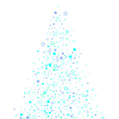 Blue, cyan, turquoise glitter stars confetti