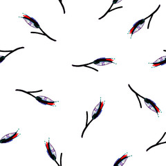 seamless pattern spring tulip