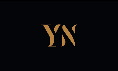 YN logo design template vector illustration