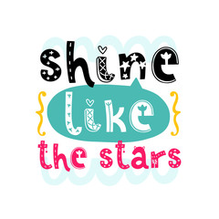 Vector poster with phrase and decor elements