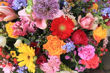 Colorful wedding flowers