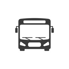 Bus icon vector. Bus solid logo illustration on white background. Bus symbol pictogram isolated