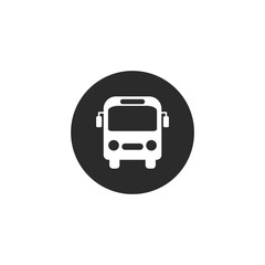 Bus icon vector. Bus solid logo illustration on white background. Bus symbol pictogram isolated