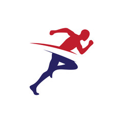 Running and Marathon Logo Vector