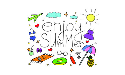 Enjoy summer set colorful